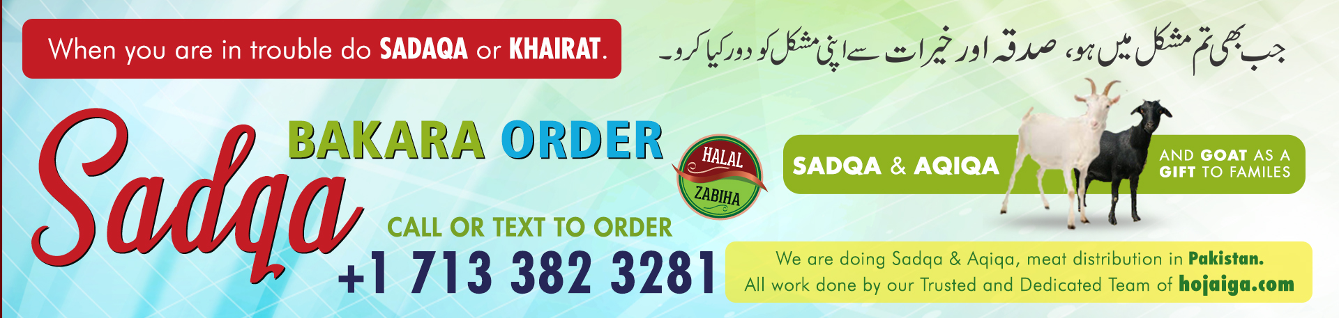 sadqa aqiqa order online goat meat 2020